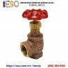 Válvula de Angulo de Bronce 1" 200PSI