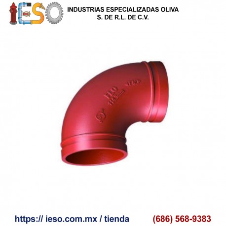 Codo 90 de Hierro Dúctil Ranurado 8"